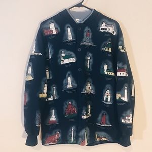 Vintage Great Lakes Lighthouse Sweater